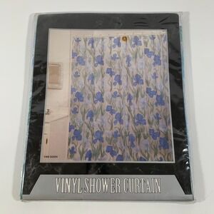 Blue Irises Vincent Van Gogh Vinyl Shower Curtain 70" x 72" New NIP